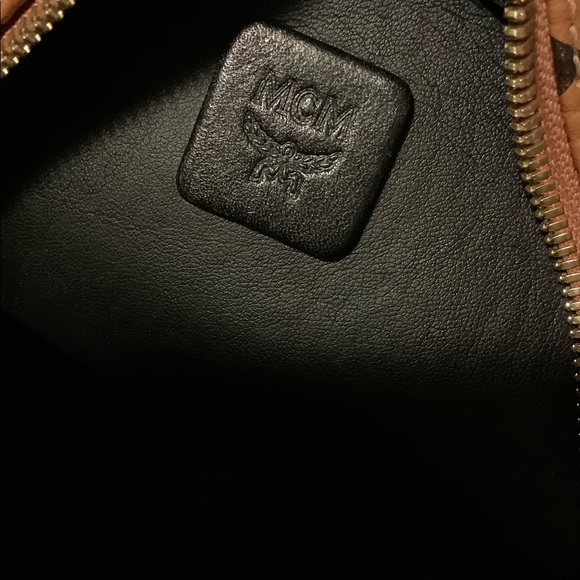 MCM mini backpack Cognac. Cognac Visetos main image 8